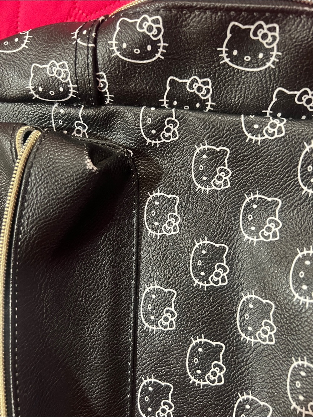 Hello Kitty Black Backpack with Red Bow Accent - Picture 12 of 12
